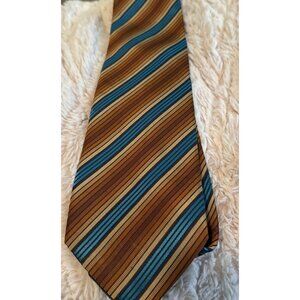 RYKIEL HOMME  Made In Italy Gold/ Copper ‎ Men’s Silk  Tie  Ex. Cond